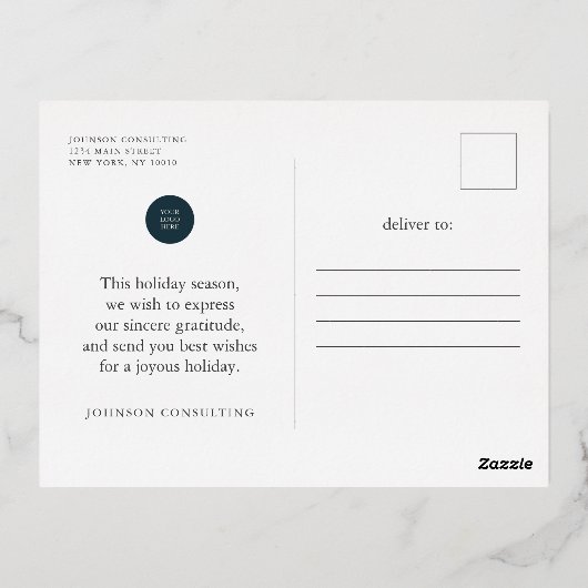 Joyeuses vacances Elégant noir Damask Reindeer (Verso)