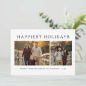 Joyeuses vacances Famille 2 Photo Carte de Noël (Debout devant)