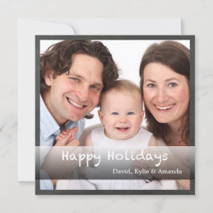 Joyeuses vacances Famille Photo Chalkboard Carte p