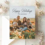 Joyeuses vacances Famille Photo Shoot Carte de Noë<br><div class="desc">Montrez votre photo préférée de votre séance photo de famille de vacances ! Carte do-it-yourself Noël facile que vous pouvez modifier et imprimer rapidement.</div>