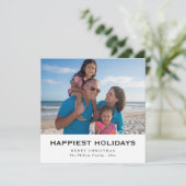 Joyeuses vacances Famille Plage Carte de Noël (Debout devant)