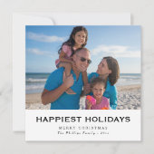 Joyeuses vacances Famille Plage Carte de Noël (Devant)