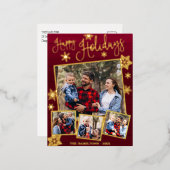 Joyeuses vacances Flocon de neige 4 Photos Collage (Recto/Verso)