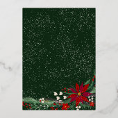 Joyeuses vacances florales neige de couronne photo (Verso)