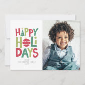 Joyeuses vacances fun coloré carte photo (Devant)