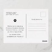 Joyeuses Vacances Funny Moderne Animaux de compagn (Verso)