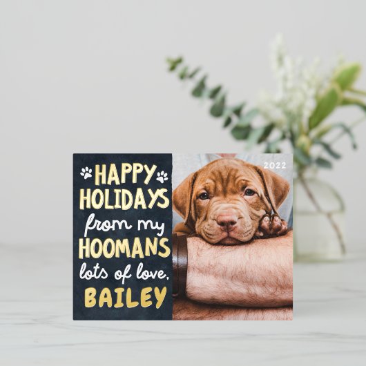 Joyeuses Vacances Funny Moderne Animaux de compagn (Debout devant)