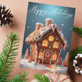 Joyeuses vacances Gingerbread Maison de Noël Carte