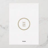 Joyeuses Vacances Gold White Business Holiday Card (Verso)