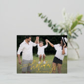 Joyeuses Vacances Grande Photo Lettre de Noël Or (Debout devant)