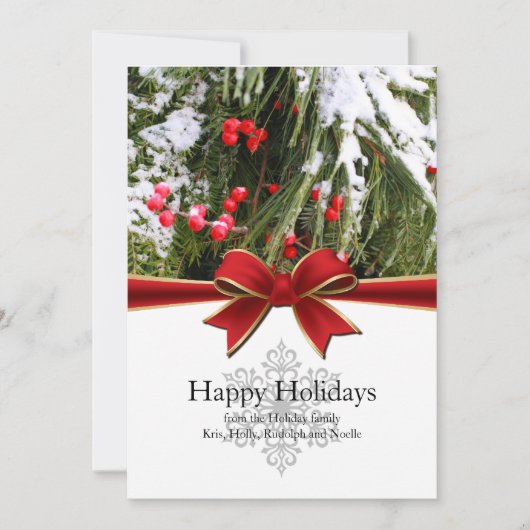 Joyeuses Vacances hiver Neige couvert Vert Modèle (Devant)