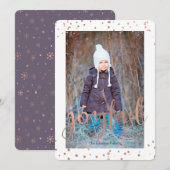 Joyeuses vacances | Huile d'or Rose | CARTE PHOTO (Devant / Derrière)