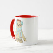 Joyeuses vacances Jolie Noël Sloth Coffee Mug (Devant gauche)