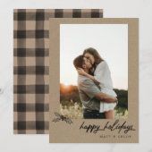 Joyeuses Vacances Jouées Carte photo de Noël (Devant / Derrière)