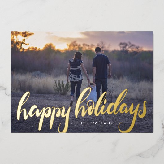 joyeuses vacances lettrage main or superposition p (Recto)