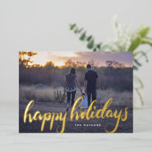 joyeuses vacances lettrage main or superposition p (Debout devant)