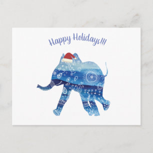 Joyeuses vacances Mandala éléphant Carte postale