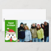 Joyeuses vacances mignonne ours Carte photo de fam (Devant / Derrière)