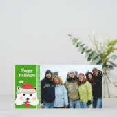 Joyeuses vacances mignonne ours Carte photo de fam (Debout devant)