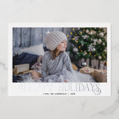 Joyeuses vacances Moderne Calligraphie une photo (Recto)