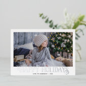 Joyeuses vacances Moderne Calligraphie une photo (Debout devant)