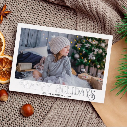 Joyeuses vacances Moderne Calligraphie une photo