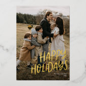 Joyeuses Vacances Moderne Lettrer Simple Une photo (Recto)