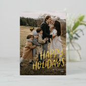 Joyeuses Vacances Moderne Lettrer Simple Une photo (Debout devant)