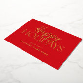 Joyeuses Vacances Moderne Rouge Gold Script Busine (Rotation)