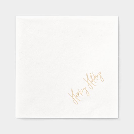 Joyeuses Vacances Moderne Script Or de Noël (Recto)