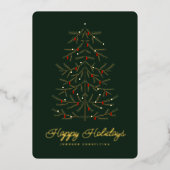 Joyeuses Vacances Moderne Simple Arbre de Noël (Recto)