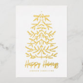 Joyeuses Vacances Moderne Simple Arbre de Noël (Recto)