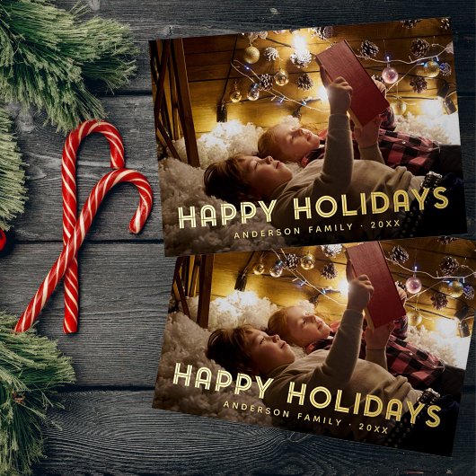 Joyeuses Vacances Moderne Typographie Simple