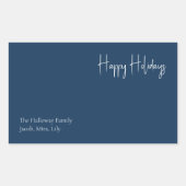 Joyeuses vacances modernes | Étiquette cadeau fami (Devant)