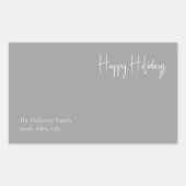 Joyeuses vacances modernes | Étiquette cadeau fami (Devant)