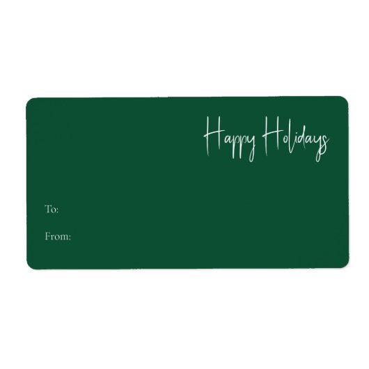 Joyeuses vacances modernes | Étiquette cadeau Rect (Devant)