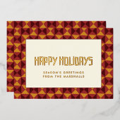 Joyeuses vacances motif du milieu du siècle (Recto/Verso)