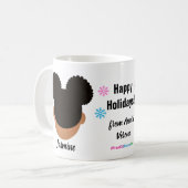 Joyeuses Vacances Naturelles Hair Coffee Mug (Devant gauche)