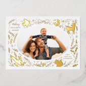 Joyeuses vacances Noël Photo Woodland Doodle (Recto)