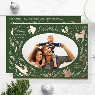 Joyeuses vacances Noël Photo Woodland Doodle