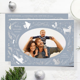 Joyeuses vacances Noël Photo Woodland Doodle