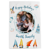 Joyeuses Vacances Noël Sacs Cadeaux Avec Elfes (Devant)