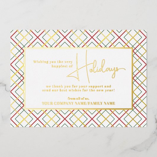 Joyeuses vacances Nouvel An Entreprise Plaid Entre (Recto)