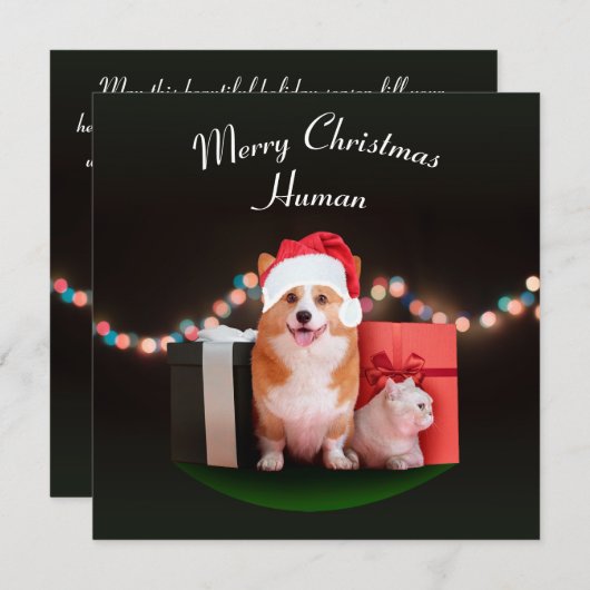 Joyeuses vacances personnalisable carte de Noël (Devant / Derrière)