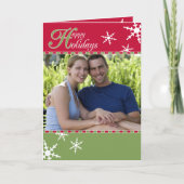 Joyeuses vacances photo carte pliée (Devant)