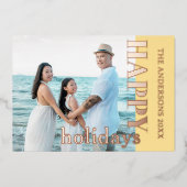 Joyeuses vacances Photo de famille | Or doux class (Recto)