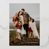 Joyeuses Vacances Plaid Vertical Photo Greeting Ca (Recto)