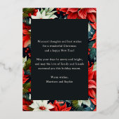 Joyeuses vacances Poinsettia Floral Photo Noël (Verso)