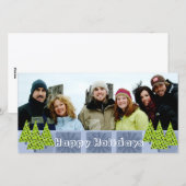 Joyeuses vacances Rétro Lime Trees Carte photo de (Devant / Derrière)
