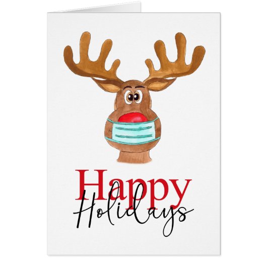 Joyeuses Vacances Rudolph Visage Masqué Reindeer (Devant)